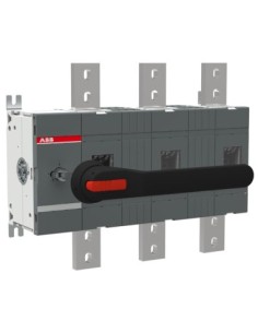OT1600E03W4P Rozłącznik izolacyjny 1600A 3P napęd z przodu z wałkiem i czarną rączką IP65 zwiększona odległość między biegu