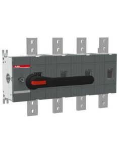 OT1600E04W4P Rozłącznik izolacyjny 1600A 4P napęd z przodu z wałkiem i czarną rączką IP65 zwiększona odległość między biegu