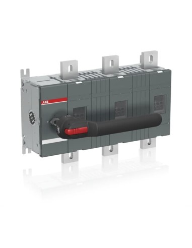 OT1250E03W4P Rozłącznik izolacyjny 1250A 3P napęd z przodu z wałkiem i czarną rączką IP65 zwiększona odległość między biegu