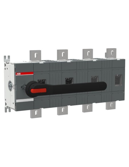 OT1250E04W4P Rozłącznik izolacyjny 1250A 4P napęd z przodu z wałkiem i czarną rączką IP65 zwiększona odległość między biegu