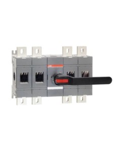 OT1250E22P Rozłącznik izolacyjny 1250A 4P napęd z przodu z wałkiem i czarną rączką IP65 montaż na płycie montażowej zestaw