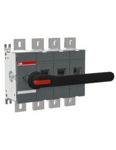 OT1000E03N3P Rozłącznik izolacyjny 1000A 3P napęd z przodu z wałkiem i czarną rączką IP65 montaż na płycie montażowej zest