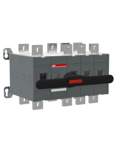 OT1000E13CP Przełącznik (I-0-II) 1000A 3P napęd z przodu z wałkiem i czarną rączką IP65 montaż na płycie montażowej zestaw