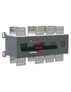 OT2500E13CP Przełącznik (I-0-II) 2500A 4P napęd z przodu z wałkiem i czarną rączką IP65 montaż na płycie montażowej zestaw