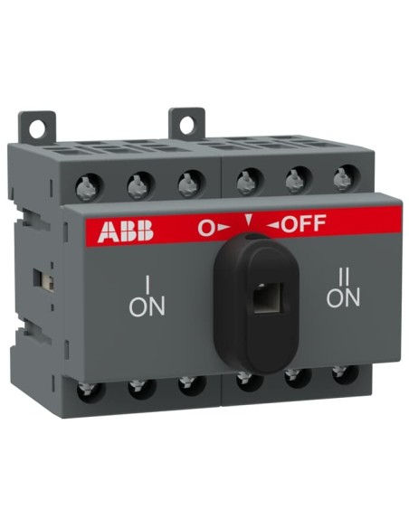 OT16F3C Przełącznik (I-0-II) 16A 3P napęd z przodu bez wałka i rączki osłona zacisków IP20 montaż na płycie lub szynie DIN