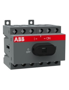 OT16F6 Rozłącznik 16A 6P napęd z przodu bez wałka i rączki osłona zacisków IP20 montaż na płycie lub szynie DIN