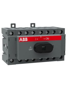 OT25F8 Rozłącznik 25A 8P napęd z przodu bez wałka i rączki osłona zacisków IP20 montaż na płycie lub szynie DIN