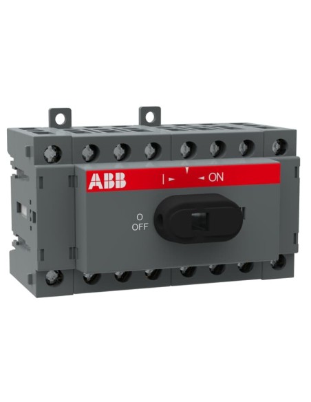 OT40F8 Rozłącznik 40A 8P napęd z przodu bez wałka i rączki osłona zacisków IP20 montaż na płycie lub szynie DIN