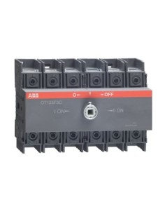 OT125F3C Przełącznik (I-0-II) 125A 3P napęd z przodu bez wałka i rączki osłona zacisków IP20 montaż na płycie lub szynie DIN