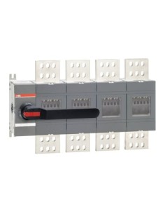 OT2500E04P Rozłącznik izolacyjny 2500A 4P napęd z przodu z wałkiem i czarną rączką IP65 montaż na płycie montażowej zestaw