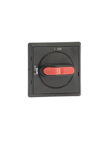 OHBS2AJ1 Pokrętło wyboru czarne IP65 do OT16...125F na wałek 6mm oznaczenie: I-0 ON-OFF blokada otwarcia drzwi w pozycji ON