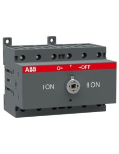 OT63F3C Przełącznik (I-0-II) 63A 3P napęd z przodu bez wałka i rączki osłona zacisków IP20 montaż na płycie lub szynie DIN