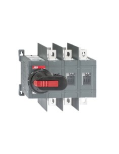 OT250E03WCLP Przełącznik (I–I+II–II) 250A 3P przełączanie bezprzerwowe napęd z przodu z wałkiem i czarną rączką IP65 zwięk