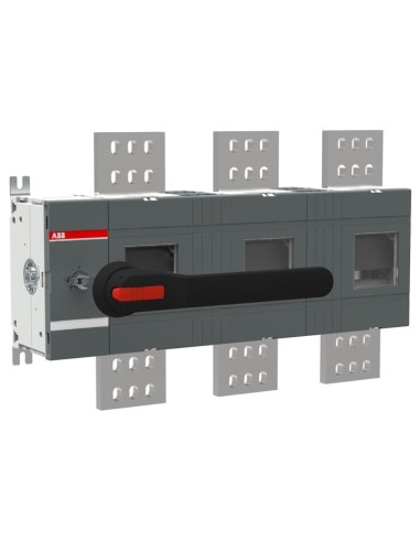 OT2000E03W8P Rozłącznik izolacyjny 2000A 3P napęd z przodu z wałkiem i czarną rączką IP65 zwiększona odległość między biegu