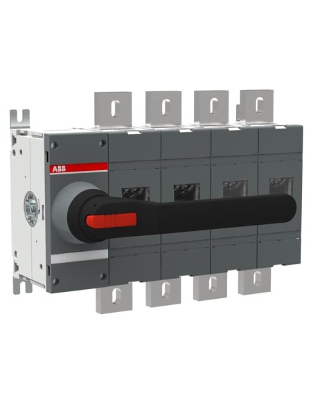 OT1000E04K Rozłącznik izolacyjny 1000A 4P napęd z przodu z rączką mocowaną na aparacie montaż na płycie montażowej zestaw