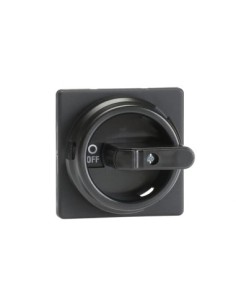 OZ331P67B Pokrętło okrągłe czarne IP67 do OT16...125F na wałek 6mm oznaczenie: I-0 ON-OFF blokada kłódkowa w pozycji 0 OFF