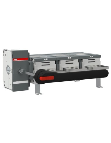 OT2500EM03W4P Rozłącznik izolacyjny uziemiający 2500A 3P napęd z przodu z wałkiem i czarną rączką IP65 zwiększona odległość