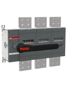 OT4000E03P Rozłącznik izolacyjny 4000A 3P napęd z przodu z wałkiem i czarną rączką IP65 montaż na płycie montażowej zestaw