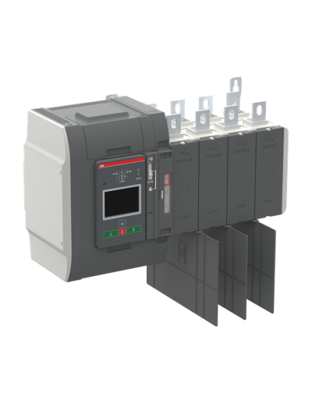 OXB800E3S4QT Przełącznik automatyczny 800A 3P+N jednoczesny 200–480 VAC I-O-II sterownik Level 4 Touch zasilanie od góry o