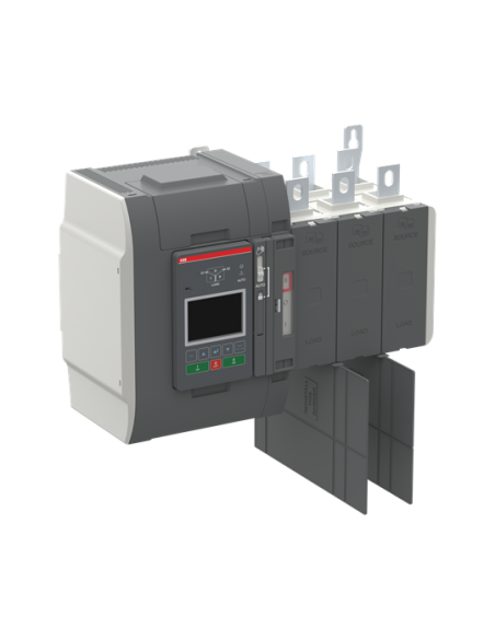 OXB630E3X3QT Przełącznik automatyczny 630A 3P 200–480 VAC I-O-II sterownik Level 3 LCD zasilanie od góry obciążenie od doł