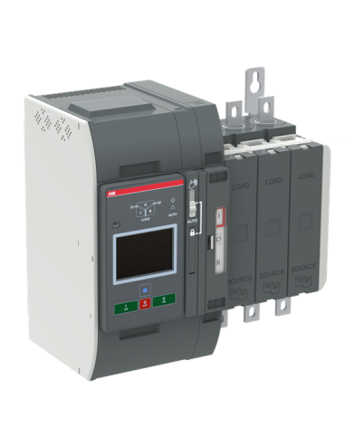 OXB200E3X4QB Przełącznik automatyczny 200A 3P 200–480 VAC I-O-II sterownik Level 4 Touch zasilanie od dołu obciążenie od g