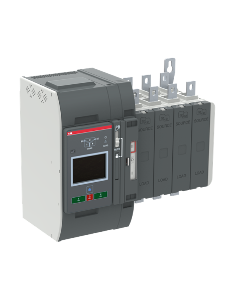 OXB200E3S4QT Przełącznik automatyczny 200A 3P+N jednoczesny 200–480 VAC I-O-II sterownik Level 4 Touch zasilanie od góry o