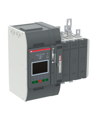 OXB200E3X3QT Przełącznik automatyczny 200A 3P 200–480 VAC I-O-II sterownik Level 3 LCD zasilanie od góry obciążenie od doł