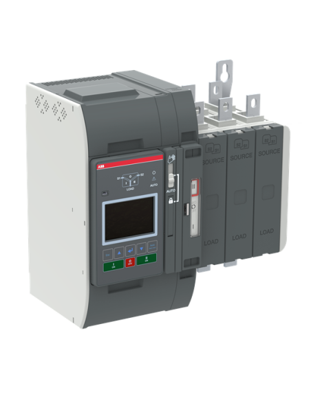 OXB200E3X3QT Przełącznik automatyczny 200A 3P 200–480 VAC I-O-II sterownik Level 3 LCD zasilanie od góry obciążenie od doł