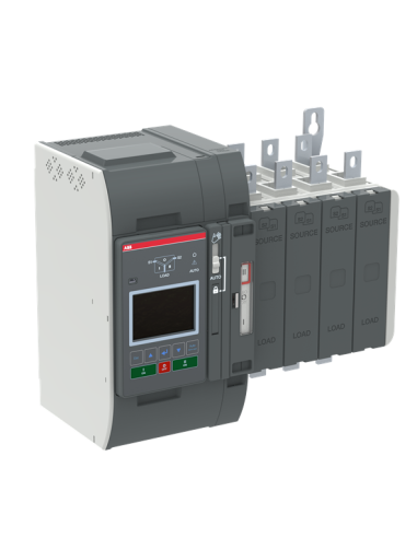 OXB250E3S3QT Przełącznik automatyczny 250A 3P+N jednoczesny 200–480 VAC I-O-II sterownik Level 3 LCD zasilanie od góry obc