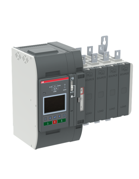 OXB250E3S3QT Przełącznik automatyczny 250A 3P+N jednoczesny 200–480 VAC I-O-II sterownik Level 3 LCD zasilanie od góry obc