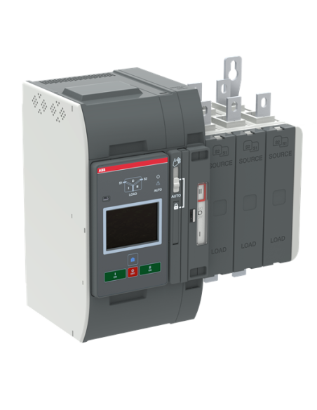 OXB250E3X4QT Przełącznik automatyczny 250A 3P 200–480 VAC I-O-II sterownik Level 4 Touch zasilanie od góry obciążenie od d