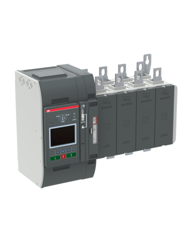 OXB400E3S3QT Przełącznik automatyczny 400A 3P+N jednoczesny 200–480 VAC I-O-II sterownik Level 3 LCD zasilanie od góry obc