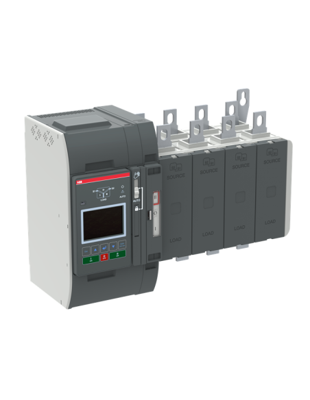 OXB400E3S3QT Przełącznik automatyczny 400A 3P+N jednoczesny 200–480 VAC I-O-II sterownik Level 3 LCD zasilanie od góry obc