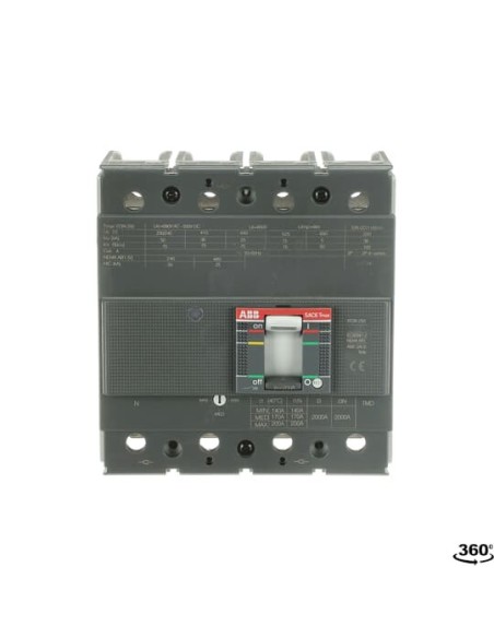 XT3N 250 TMD 200-2000 4p F F InN-100% wyłącznik kompaktowy